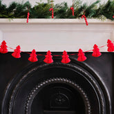 Red Tree Honeycomb Christmas Garland